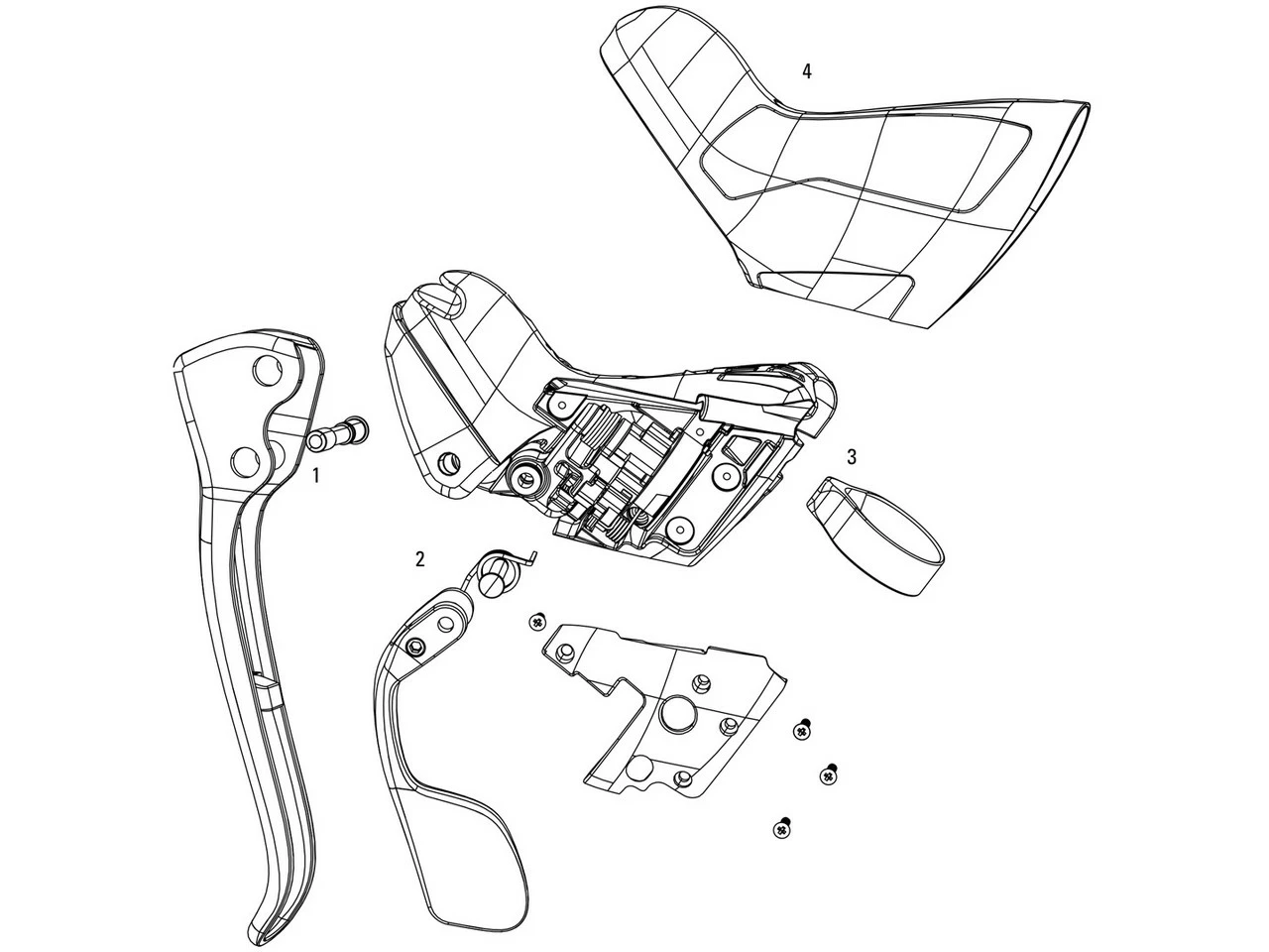 SRAM Ersatzteile Force 22, CX1, 1 / Rival 22, 1 Schaltbremshebel 3 SRAM Ersatzteile Force 22, CX1, 1 / Rival 22, 1 Schaltbremshebel