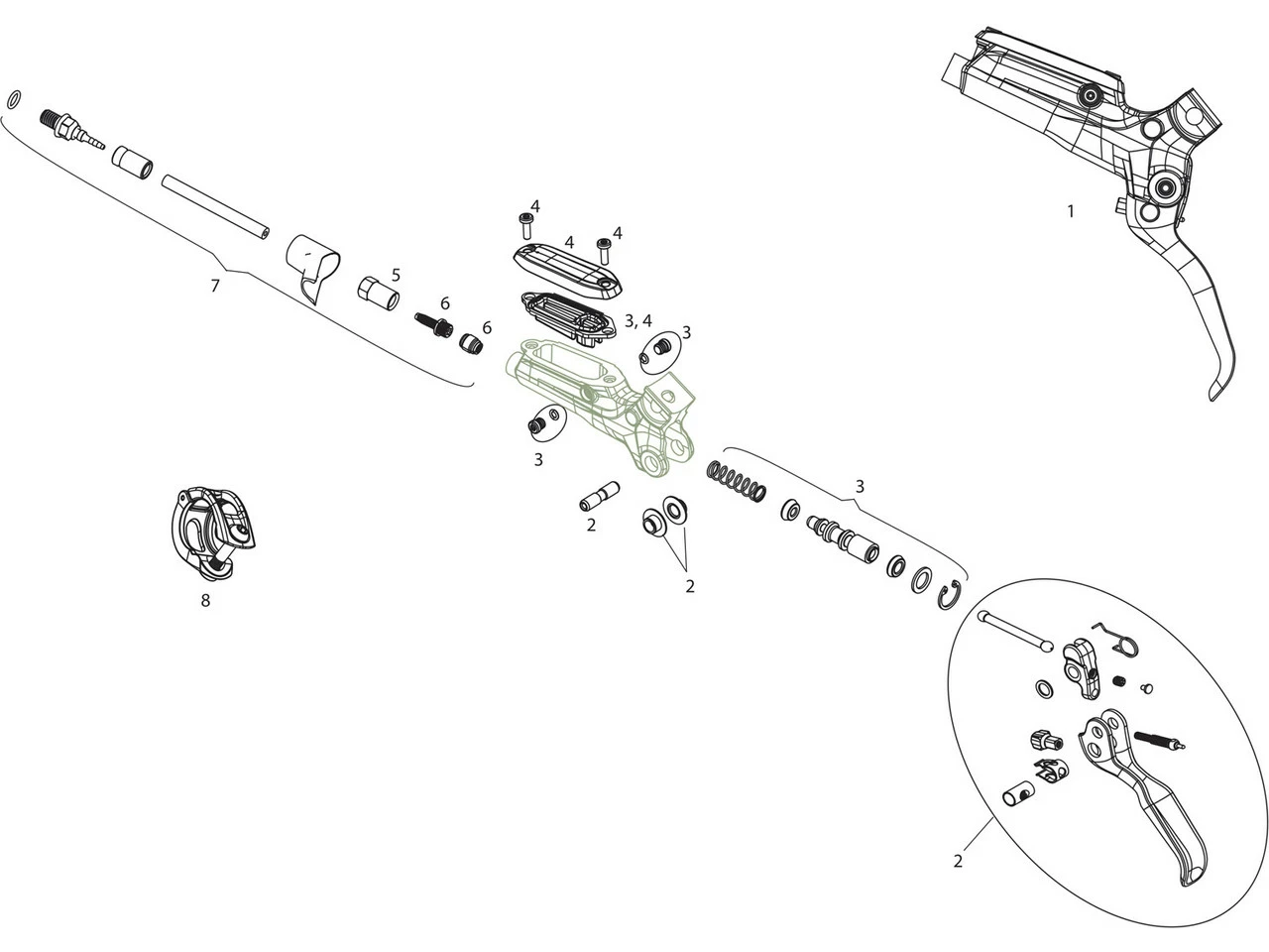 SRAM Ersatzteile Guide RE (A1) Bremshebel (2017) 3 SRAM Ersatzteile Guide RE (A1) Bremshebel (2017)